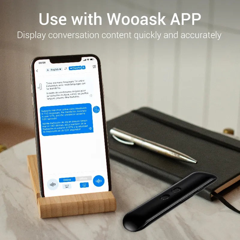 Wooask G5 Language Translator Device Online 40 +Languages 98% Accuracy Two Way AI Voice Speech Translation for Travel Business - Tuzzut.com Qatar Online Shopping