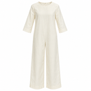 Women’s Ivory Round-Neck Wide-Leg Jumpsuit 125244 - S