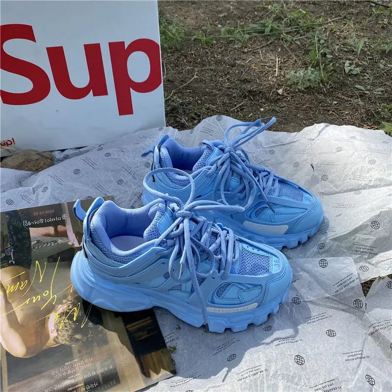 Sneakers Women Thick Bottom Blue Daddy Shoe 36 S332232 Sneakers Women Thick Bottom Blue Daddy Shoe 36 S332232