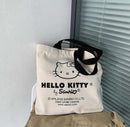 Senrio Hello kitty  White Shoulder Canvas zipper Cute Female Tote Bag  -  S4769884 - TUZZUT Qatar Online Shopping