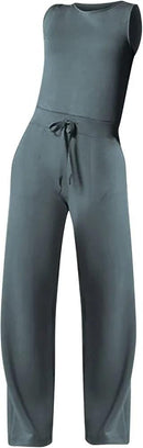 Women's Vest U Neck Elastic Loose Jumpsuit for Women  A8880 - TUZZUT Qatar Online Shopping