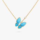 Two Butterfly pendant DN1001 - TUZZUT Qatar Online Shopping