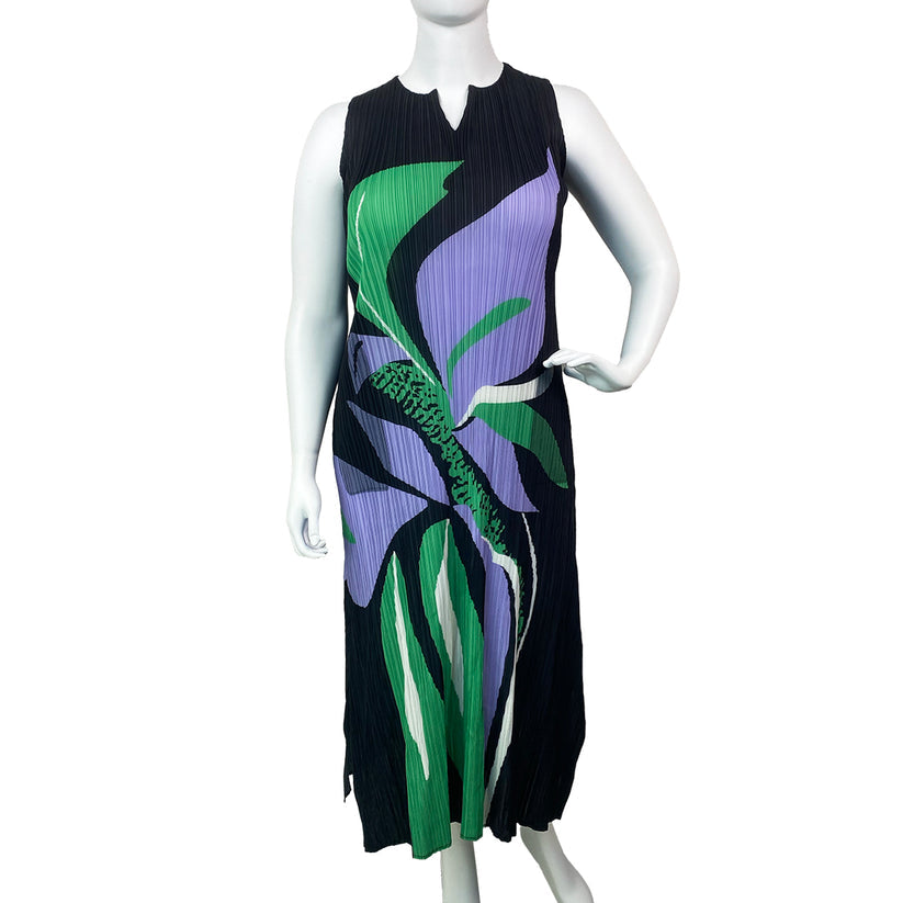 Masterpiece Tropical Blue Flower Maxi Dress A-M10