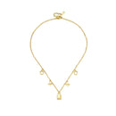 Korean Necklace: Titanium Steel Flower Pendant Necklace K34