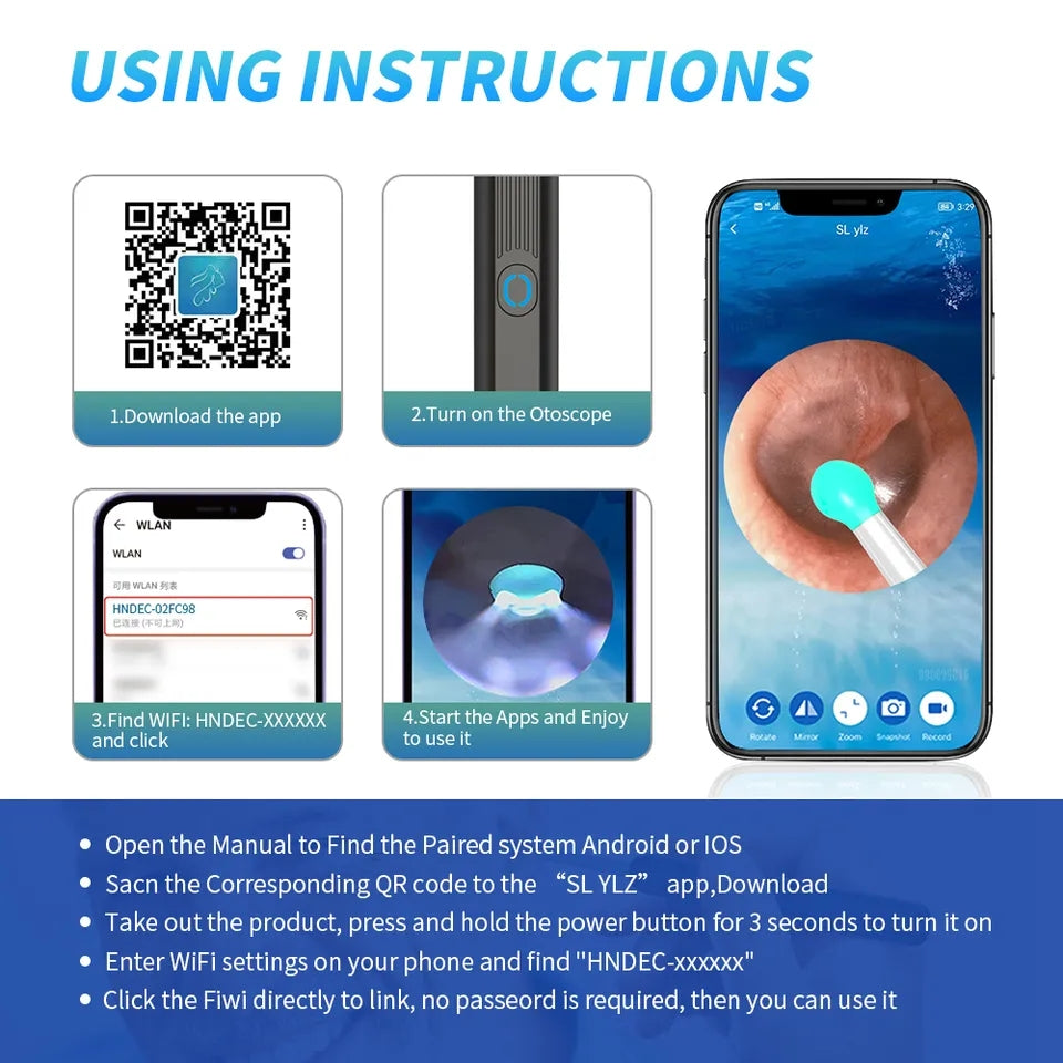 NE3 Wireless Smart Visual Ear Cleaner with Camera & LED light NE3 Wireless Smart Visual Ear Cleaner with Camera & LED light