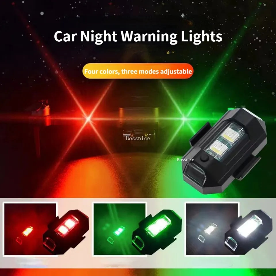 2 Pcs Set Multicolor LED Aircraft Light Strobe Light For Helmets Airplane Drone Light, IP54, Rechargeable 2 Pcs Set Multicolor LED Aircraft Light Strobe Light For Helmets Airplane Drone Light, IP54, Rechargeable