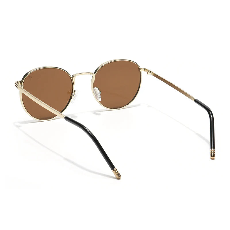 Round Brown Gold Sunglasses S4558103 Round Brown Gold Sunglasses S4558103