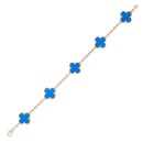 Vintage Bracelet Blue Yellow Gold 5 Motifs DN2142 - TUZZUT Qatar Online Shopping