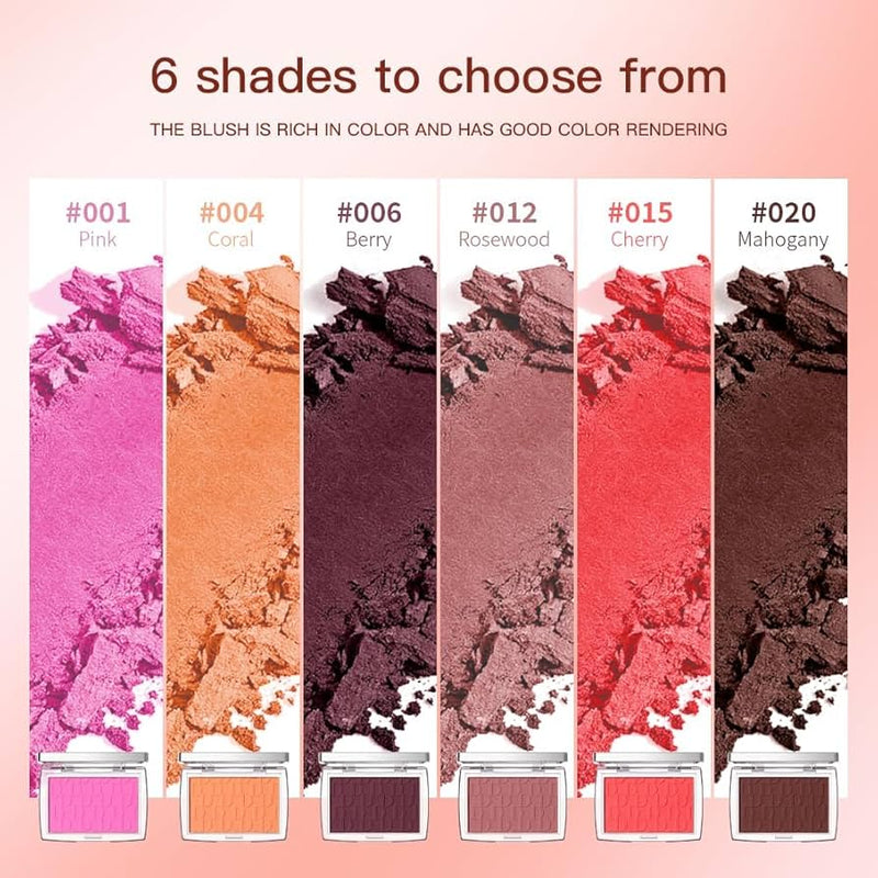 Embossed Blush Silky Matte Blush Palette Long Lasting Makeup Palette 498863 - TUZZUT Qatar Online Shopping