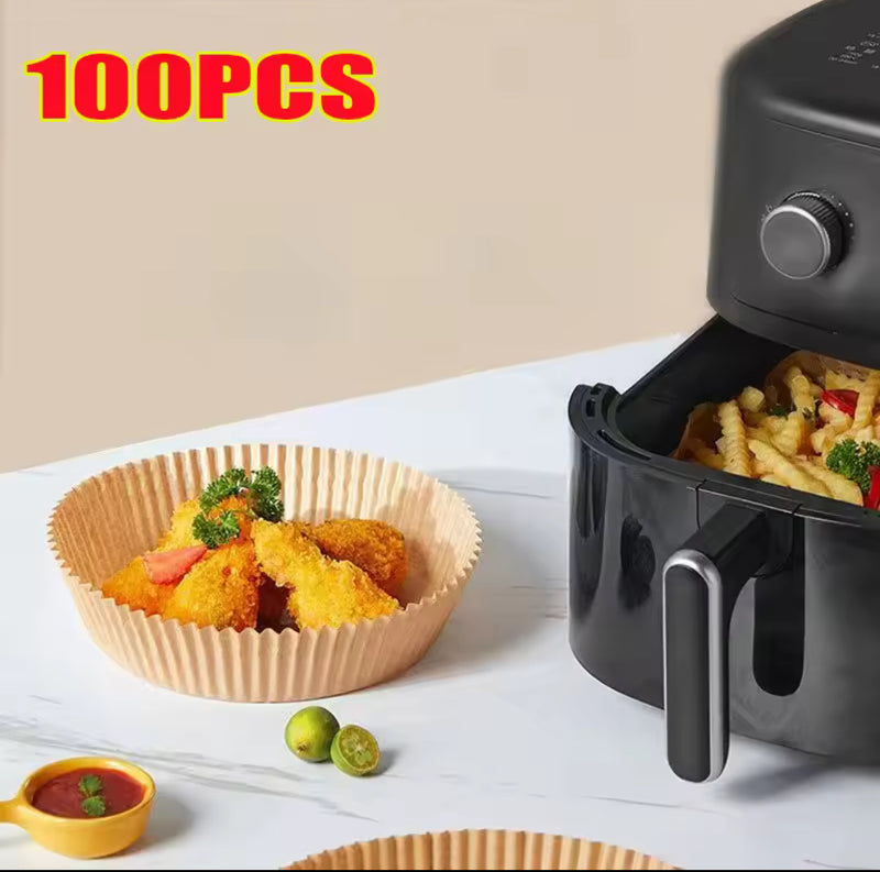 100 pieces Non-Stick Disposable Air Fryer Liners S584214 - TUZZUT Qatar Online Shopping