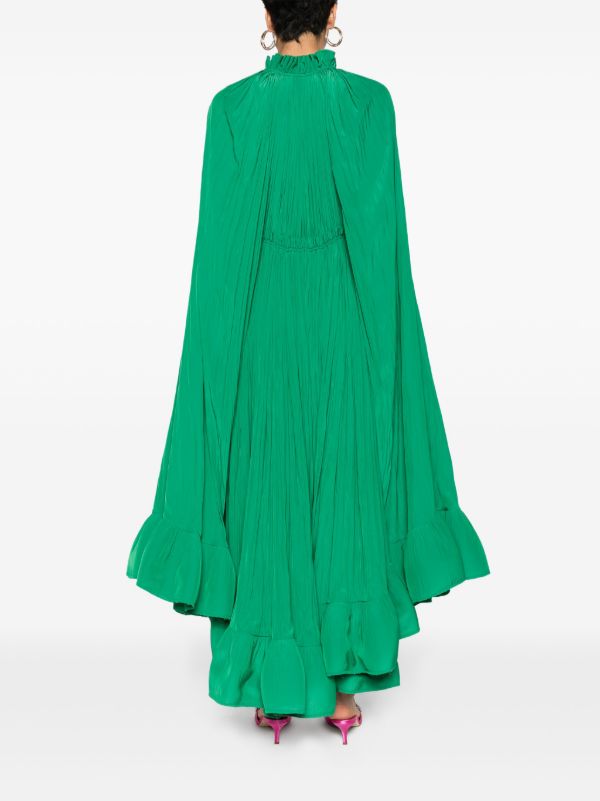 Big Swing Irregular Ruffles Party Maxi Dresses for Women Cape Sleeve Spliced Lace Up Pleated Dress 07060035 Big Swing Irregular Ruffles Party Maxi Dresses for Women Cape Sleeve Spliced Lace Up Pleated Dress 07060035