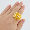 Gold Plated Finger Ring for Women S4854195 - TUZZUT Qatar Online Shopping