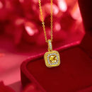 Women Square Zircon Necklace+Ring+Stud Earrings Jewelry 56751 - TUZZUT Qatar Online Shopping