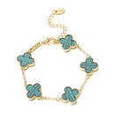 Flower Bracelet Pretty Design Sweet Temperament Enamel Simulated Pearl Bracelet For Women W10181 - TUZZUT Qatar Online Shopping