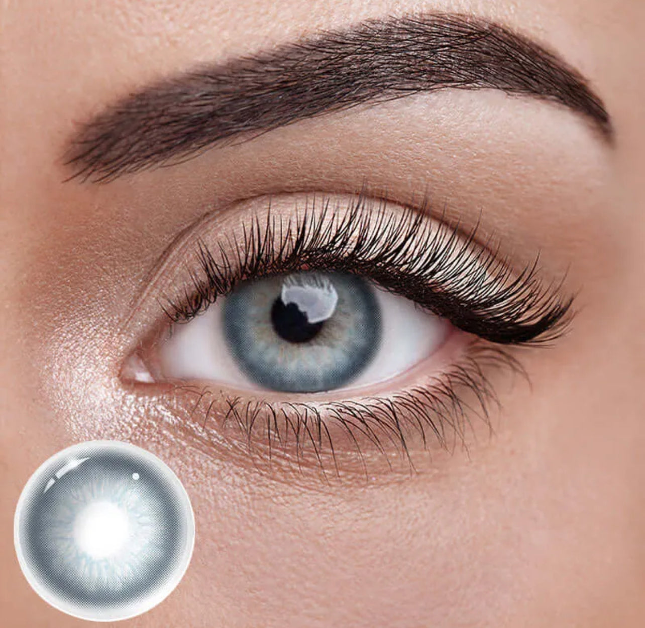 Unibling Glacier Blue Contact Lenses for Eyes (1 Pair) Unibling Glacier Blue Contact Lenses for Eyes (1 Pair)