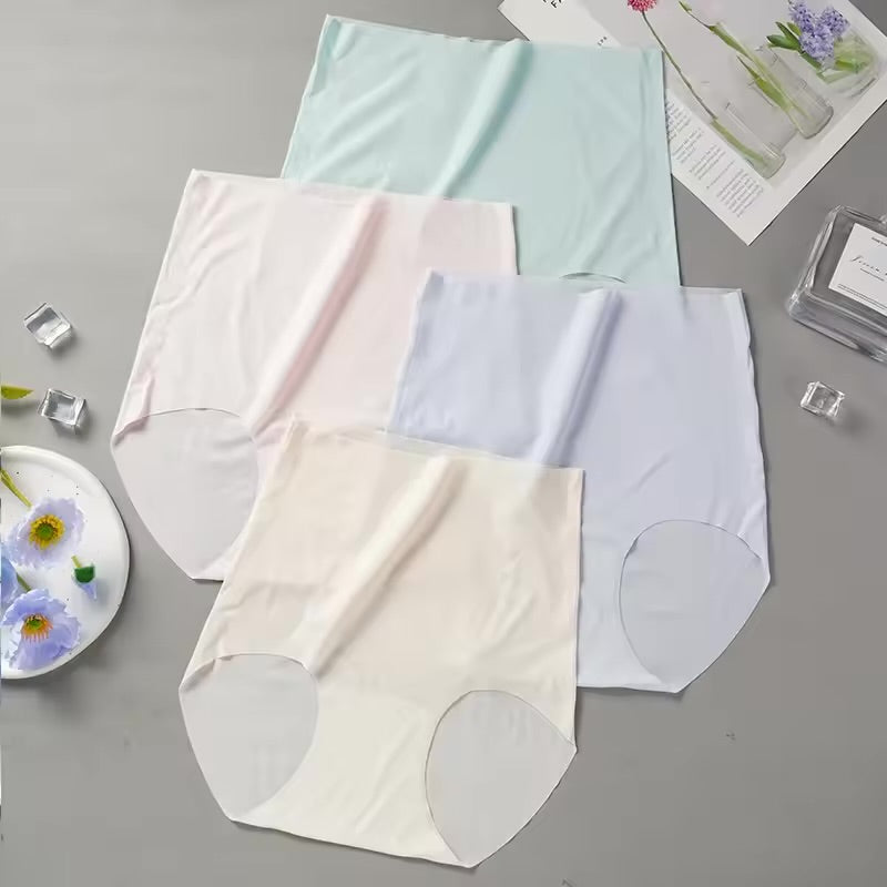 High Waist Ice Silk Seamless Underwear Zp357 - TUZZUT Qatar Online Shopping