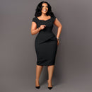 Women's Short Sleeve Tea Dresses L 579463 - TUZZUT Qatar Online Shopping