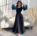 Fashionvane Black Chiffon Prom Dresses S5017442 - TUZZUT Qatar Online Shopping