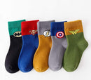 5 Pcs Batman Superman peripheral socks 1547590 - TUZZUT Qatar Online Shopping