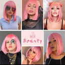 Pink short synthetic wig Bob for women S4779551 - TUZZUT Qatar Online Shopping