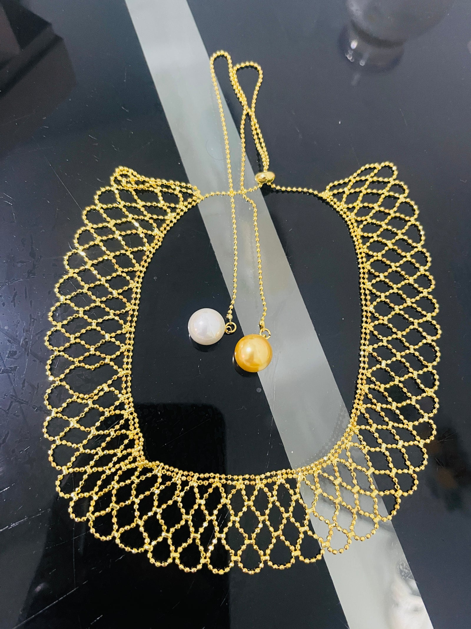 Double bead necklace B200188 Double bead necklace B200188