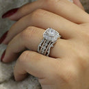High Quality Crystal Silver Color Wedding Rings For Women X158556 (Size9