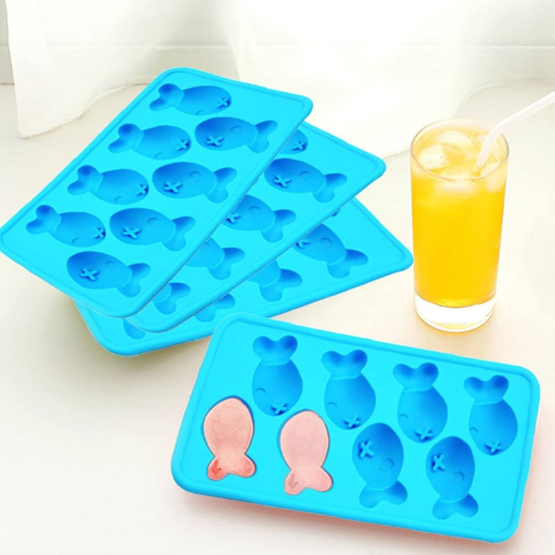 3pcs Ice Cubes Reusable Cooling Cubes 8 Compartments Ice Cube Tray S4917391 - TUZZUT Qatar Online Shopping