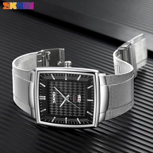 SKMEI Silver Stainless Steel Quartz Watch W7524 - TUZZUT Qatar Online Shopping
