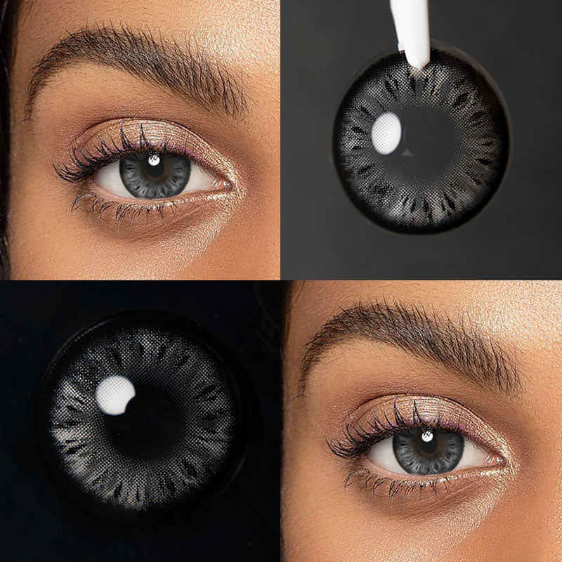 Unibling Jasmine Black Contact Lenses for Eyes (1 Pair) Unibling Jasmine Black Contact Lenses for Eyes (1 Pair)