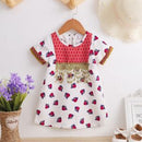 Toddler Baby Girl Princess Dress Bling BlingTassels Rose Flower Sundress Infant Girl Short Sleeves Holiday Partywear X4470938 - TUZZUT Qatar Online Shopping