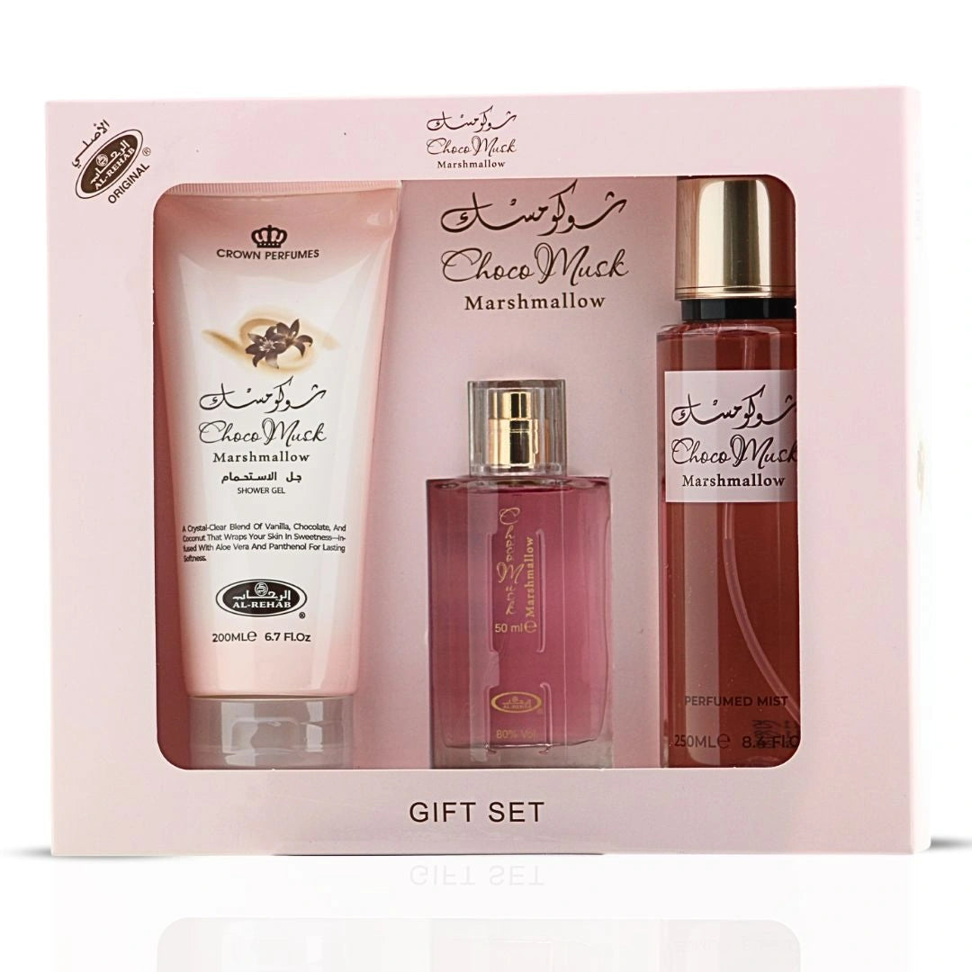 Choco Musk Marshmallow 3-Piece Perfume Gift Set by Al Rehab Choco Musk Marshmallow 3-Piece Perfume Gift Set by Al Rehab