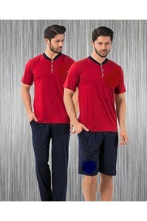 Men's Claret Pajama Set - Short Sleeve-8150 Men's Claret Pajama Set - Short Sleeve-8150