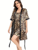 Ekouaer Women's Silk Robe Satin Kimono Style Bathrobe Short Sleepwear with Sleeve Brides Loungewear   1769020 - TUZZUT Qatar Online Shopping