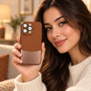 IPHONE 14PROMAX Premium Phone Case  Caramel Brown & Rose Gold MF 1968
