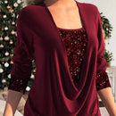 Popular Female Top Comfortable Women Blouse U Neck Casual Women Shirt Blouse Costume Everyday Wear S X3964121 - Tuzzut.com Qatar Online Shopping