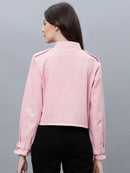 Tokyo Talkies Women Pink Denim Jacket Jackets    B203079 - TUZZUT Qatar Online Shopping