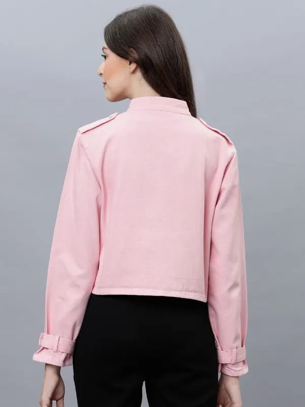 Tokyo Talkies Women Pink Denim Jacket Jackets B203079 Tokyo Talkies Women Pink Denim Jacket Jackets B203079