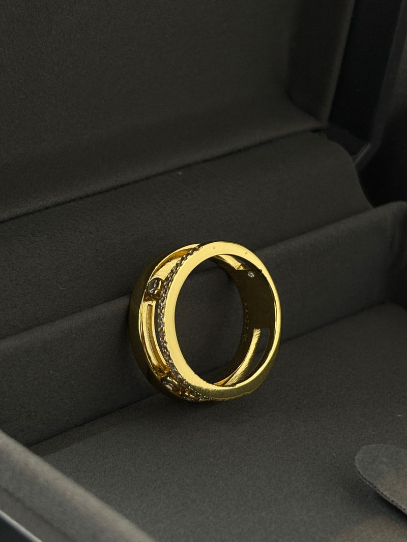 Womens Fashion Gold Diamonds Ring S45625 - TUZZUT Qatar Online Shopping