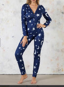 Sexy Butt Button Flap Bodycon Jumpsuit Women Christmas Pajamas Onesie Long Sleeve Bodysuit One Piece Xmas Romper   X5255946 - TUZZUT Qatar Online Shopping