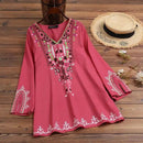 ZANZEA Stylish Shirts Women Bohemian Floral Printed Blouse Spring V Neck Long Sleeve Tops Casual Holiday Blusas Chemise S3162964 - Tuzzut.com Qatar Online Shopping