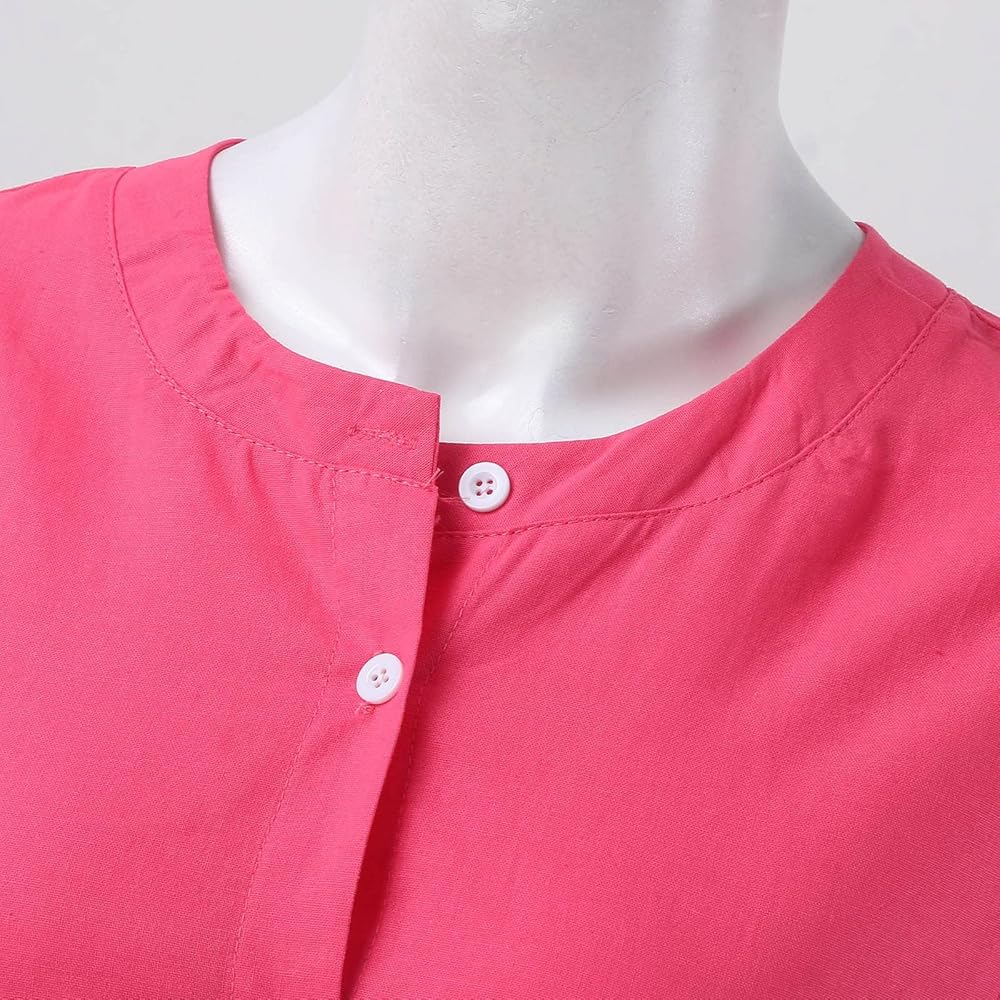Women Fashion Casual Summer Linen Shirt B72561 Women Fashion Casual Summer Linen Shirt B72561