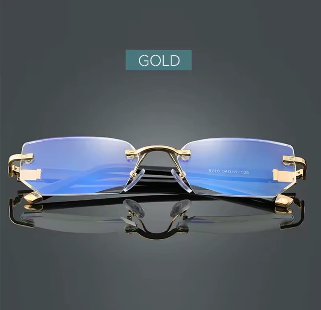 Frameless Reading Glasses Unisex Diamond Cut S1980 Frameless Reading Glasses Unisex Diamond Cut S1980