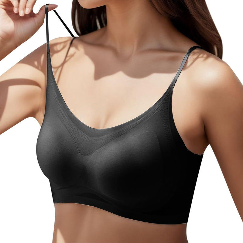 Women's Comfortable Sexy Ultra Thin Silk Beautiful Back Seamless Sagging Sports Bra - TUZZUT Qatar Online Shopping