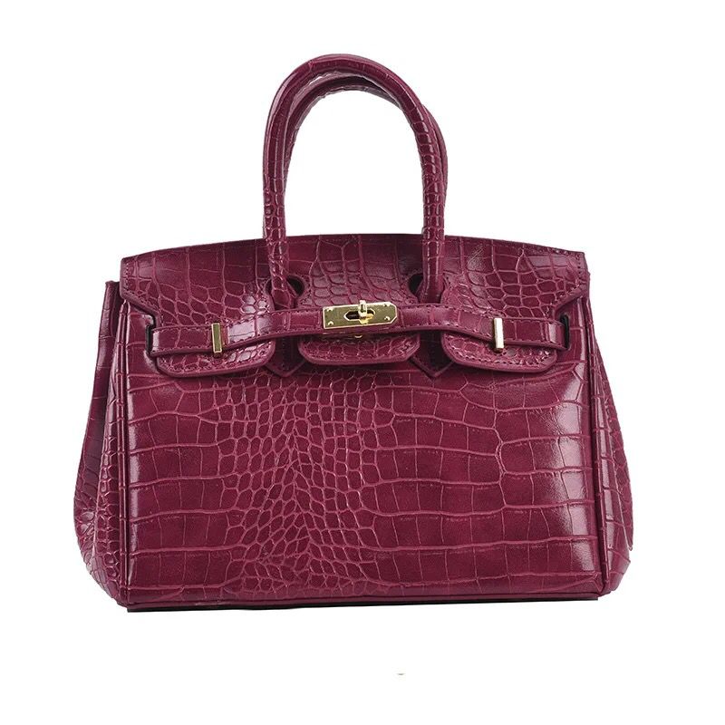 New Fashion Style High Quality Small Square Portable Crossbody PU Leather Crocodile Pattern Tote Handbag S4455734 - Tuzzut.com Qatar Online Shopping