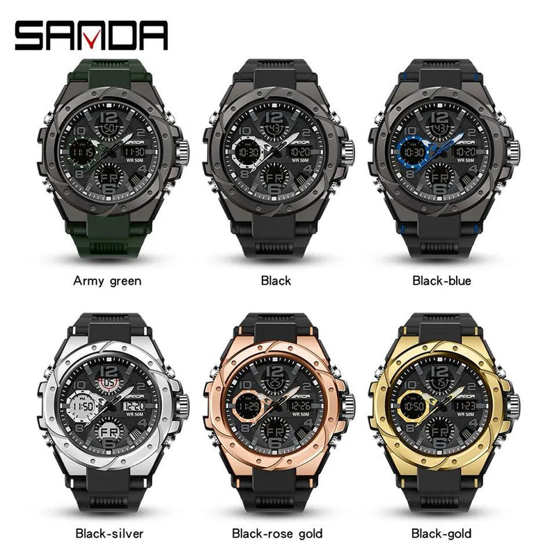 Sanda-Silicone Bracelet Watch Men Women Digital Quartz Wristwatch Couple Gift Fashion -07 - Tuzzut.com Qatar Online Shopping