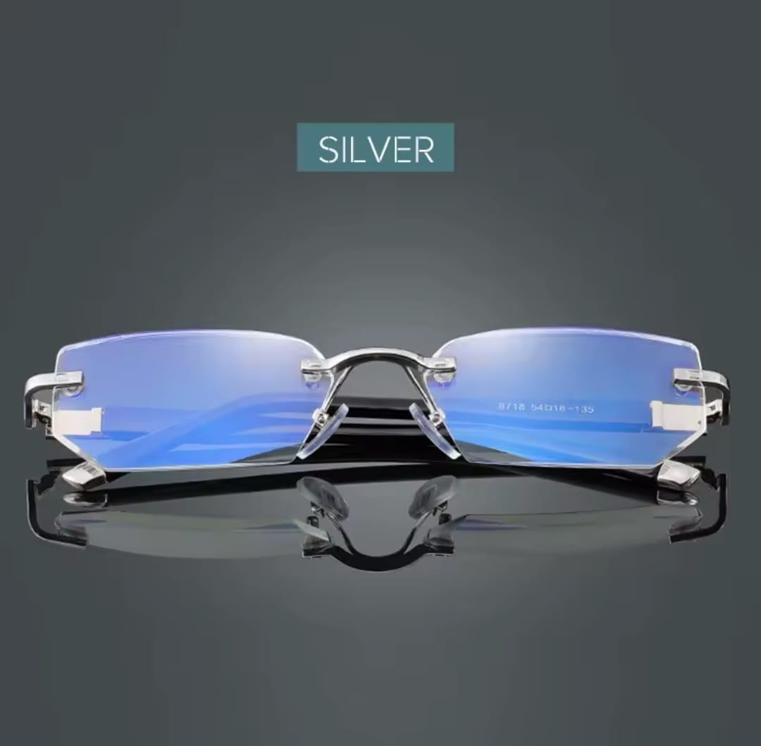 Frameless Reading Glasses Unisex Diamond Cut S1980 Frameless Reading Glasses Unisex Diamond Cut S1980