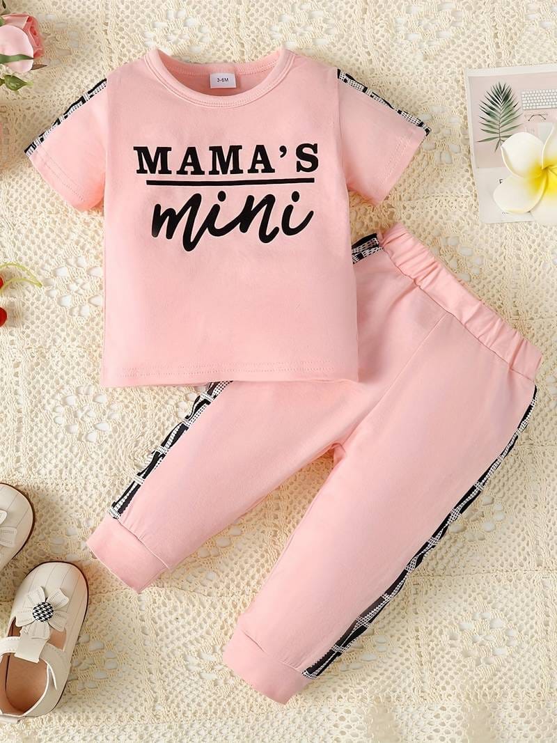 Children's Suit Girls Round Neck short sleeve T-shirt 1631581 Children's Suit Girls Round Neck short sleeve T-shirt 1631581