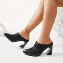 Women's High Heeled Slippers HS14 - TUZZUT Qatar Online Shopping