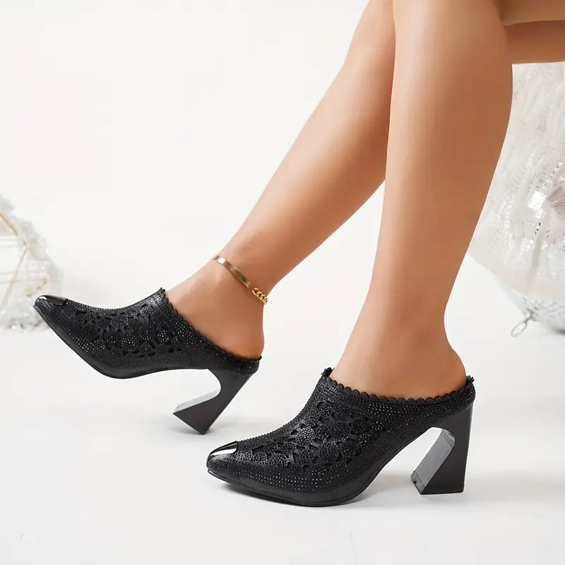 Women's High Heeled Slippers HS14 - TUZZUT Qatar Online Shopping