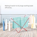 Cloth Dryer Foldable Cloth Drying Stand Ideal for Indoor and Outdoor,18M Drying Space BLUE|WHITE NH3030